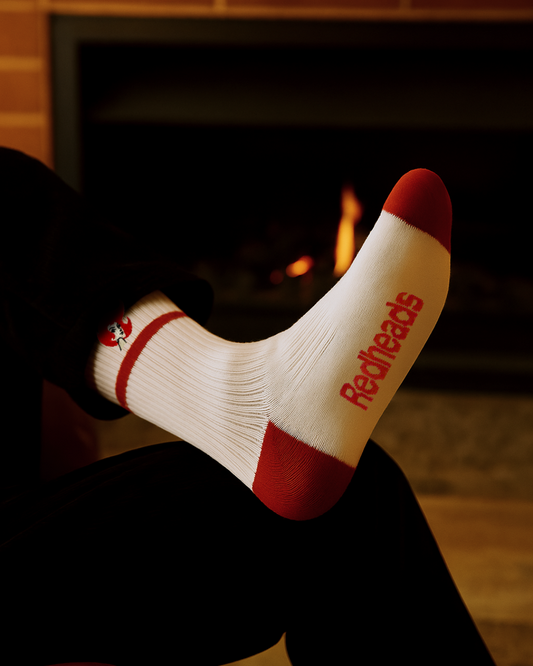 Redheads® Crew Socks | White
