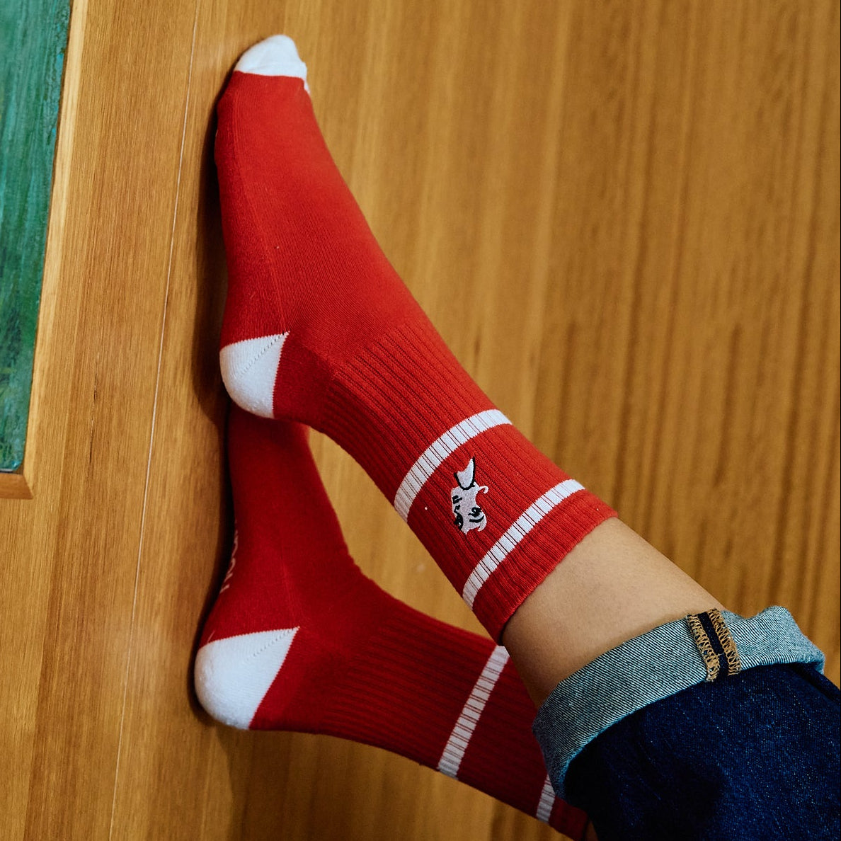 Redheads® Crew Socks Red
