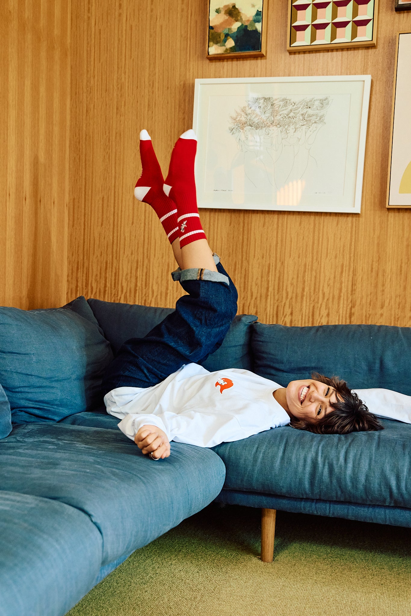 Redheads® Crew Socks Red