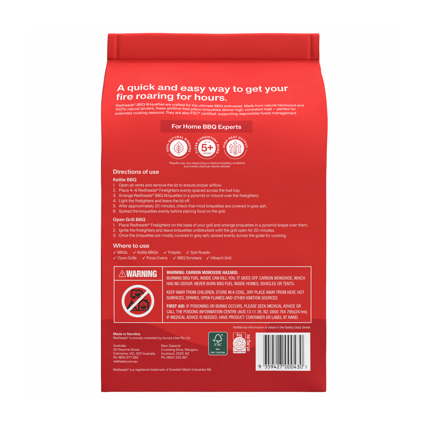 Redheads® BBQ Briquettes