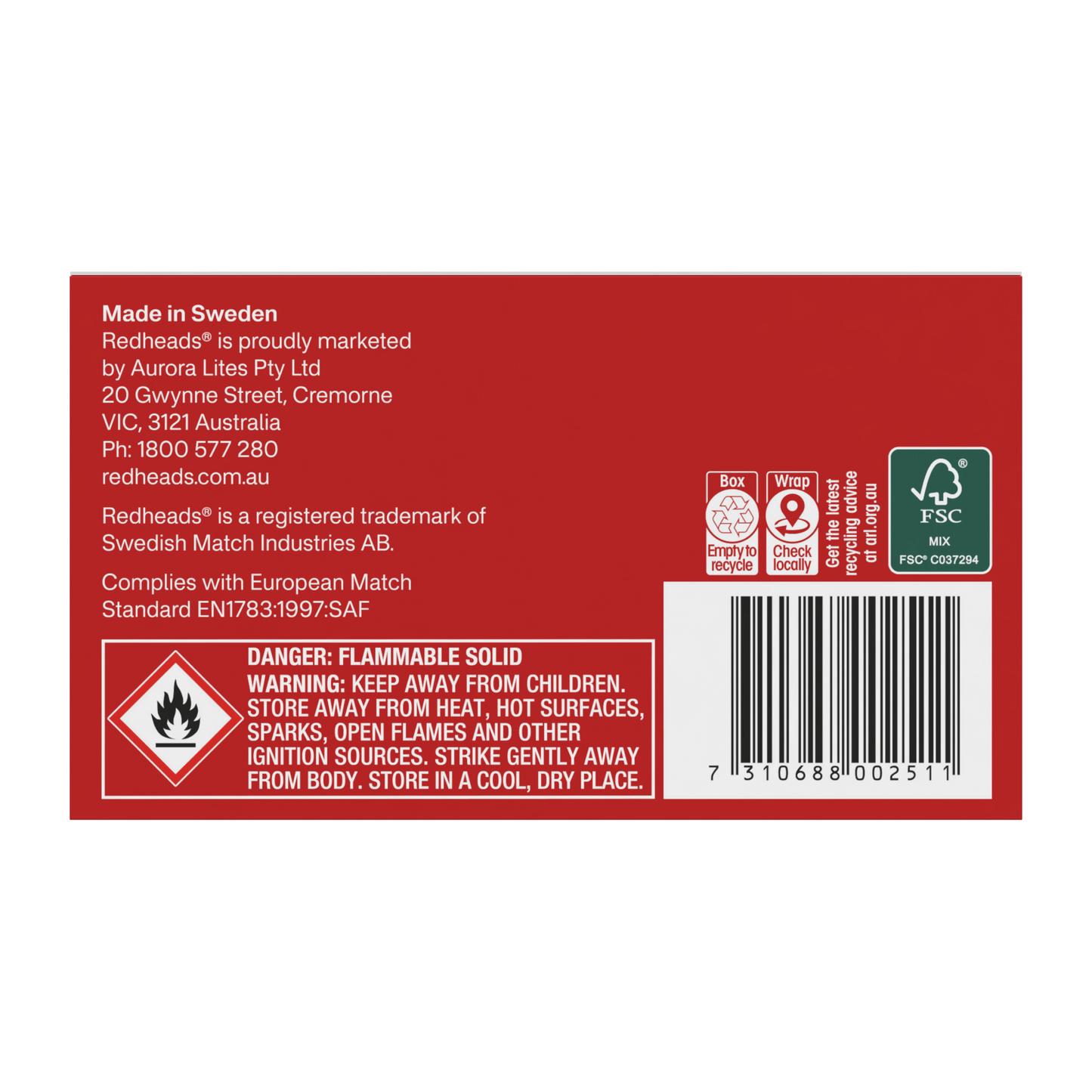 Redheads® Extra Long Safety Matches