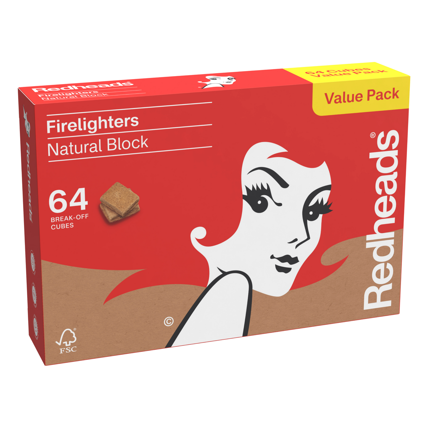 Redheads® Natural Block Firelighters