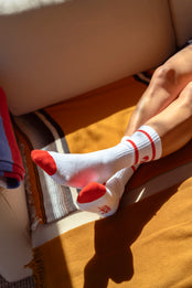 Redheads® Crew Socks White