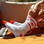 Redheads® Crew Socks White